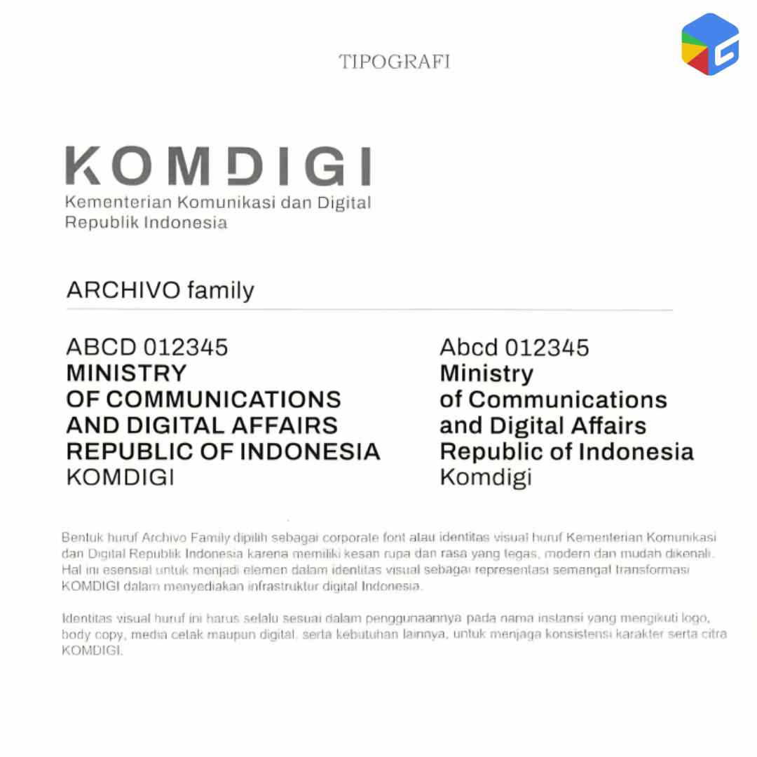 Tipografi:  Archivo Family, Tegas dan Modern